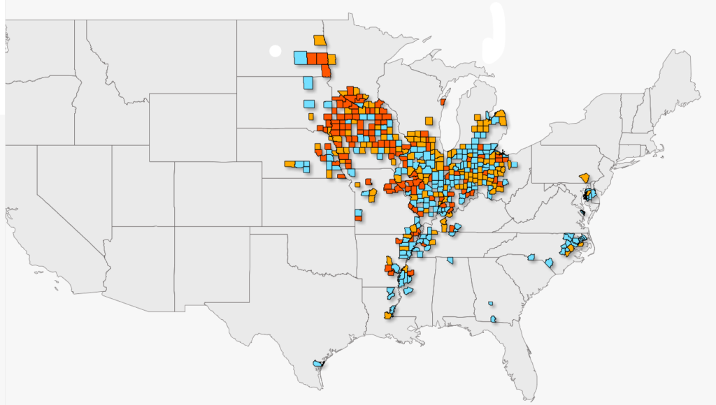 Analysis reveals glyphosate and cancer ‘hot spots’ in Iowa and other Midwestern states