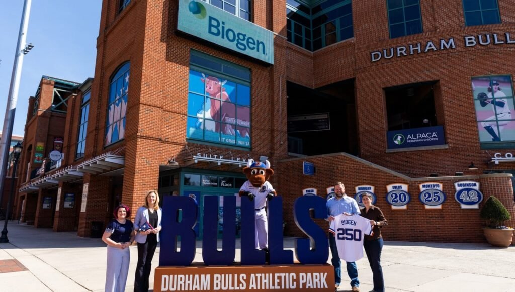 Biogen partners with Durham Bulls, bullish on America
