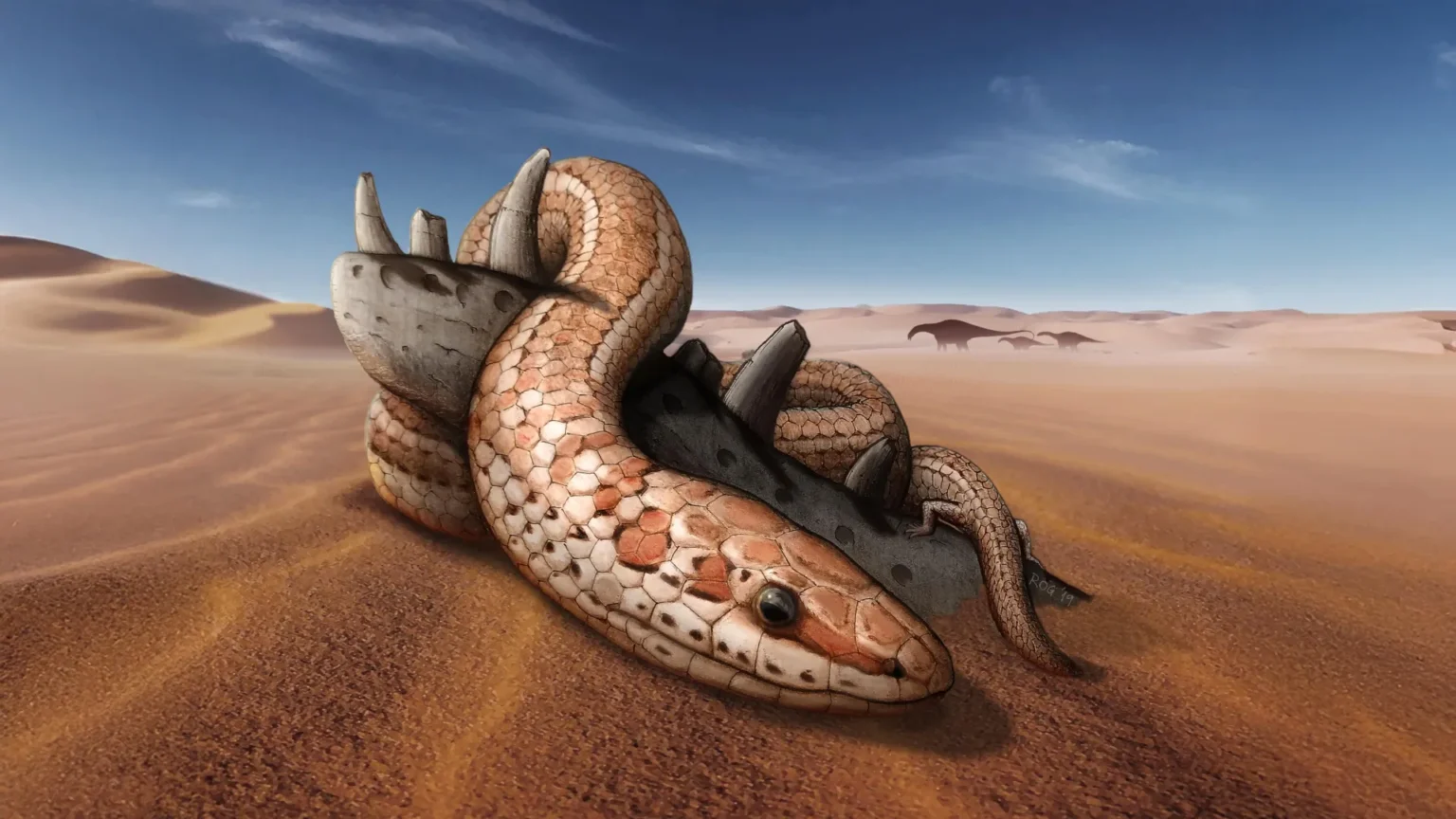 This 100-million-year-old snake had hind legs and missing bones that changed evolution