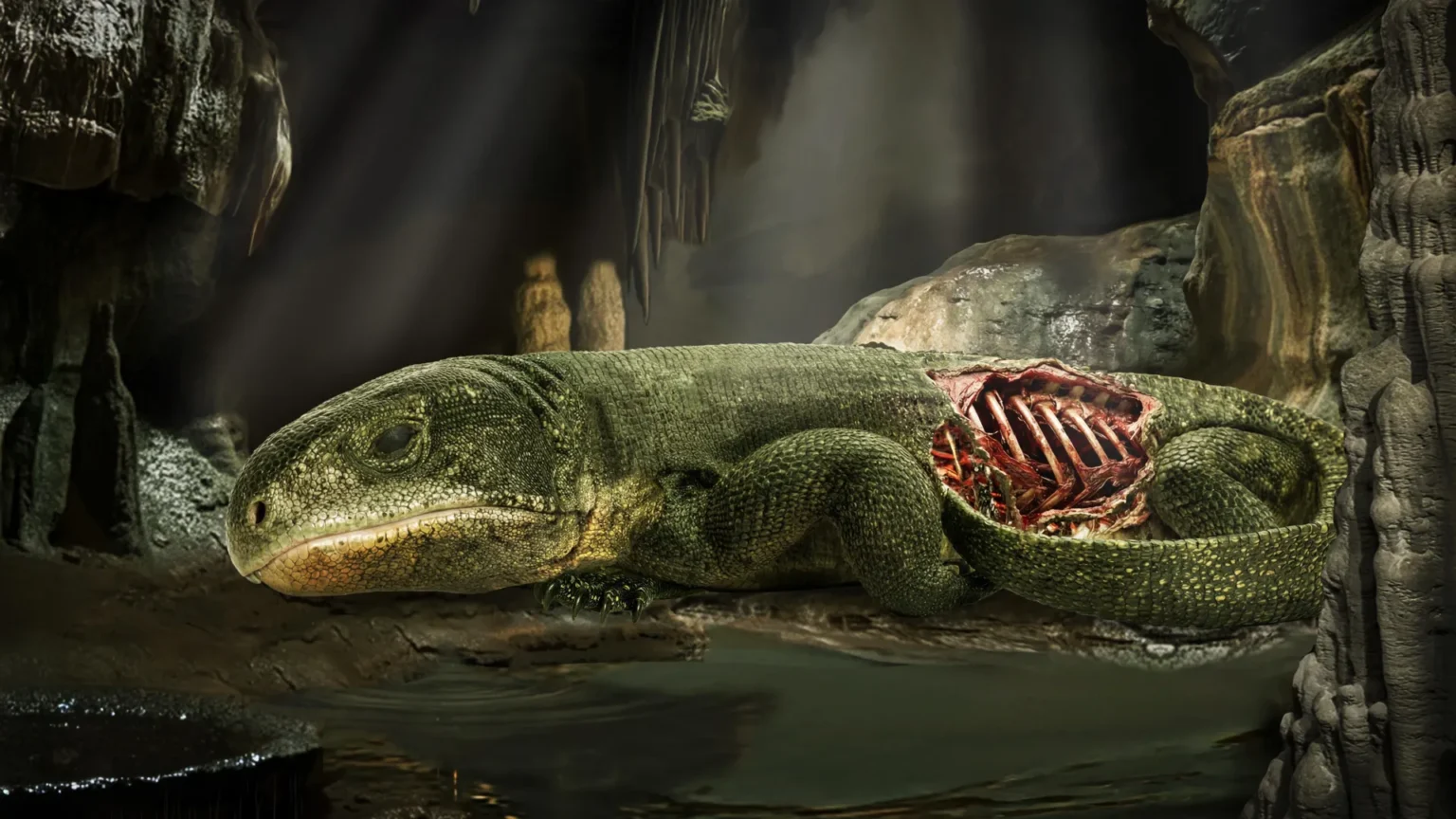 289-million-year-old reptile mummy reveals how breathing began on land