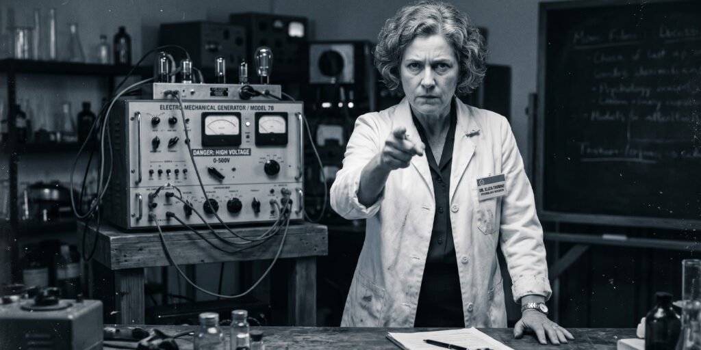 In a modern-day reenactment of the Milgram experiment, female leaders are commanded to be equally obedient.