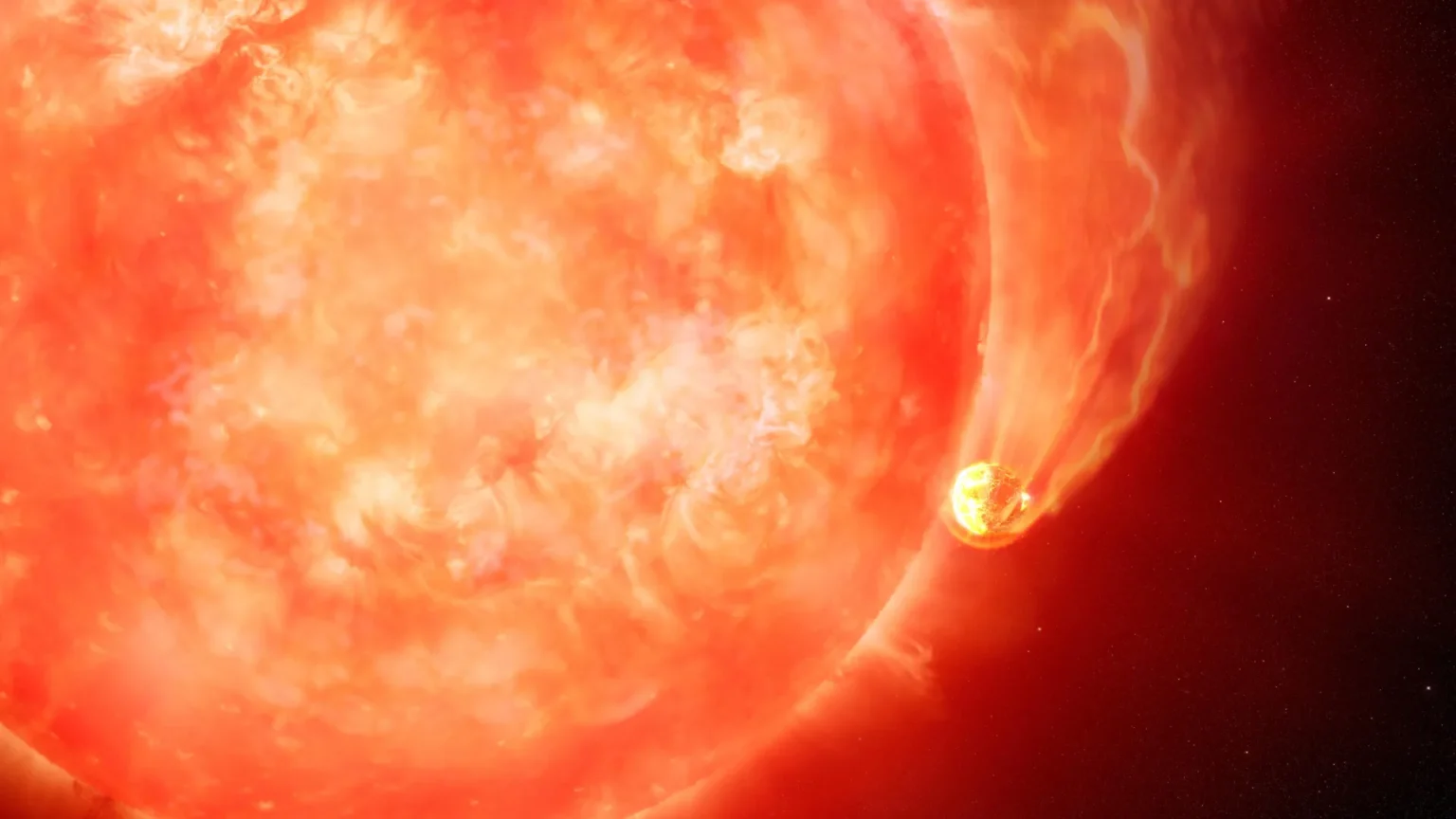 Dying star is swallowing giant planet, astronomers discover