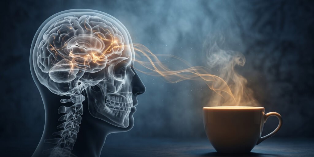 How caffeine changes the human brain’s electrical braking system