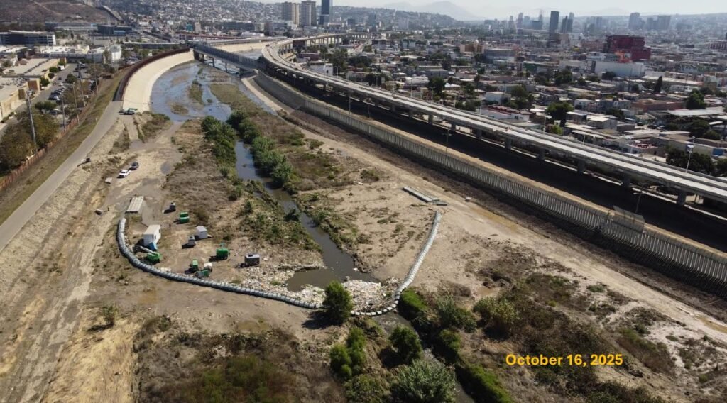 Reflecting pool contractors also tried to clean the Tijuana River