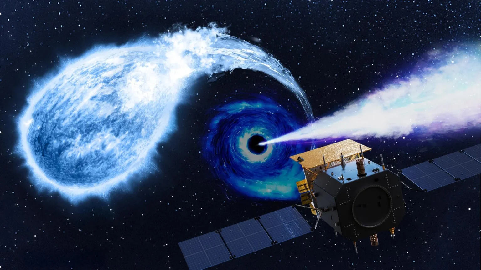 Einstein spacecraft may have captured a black hole tearing apart a white dwarf star for the first time