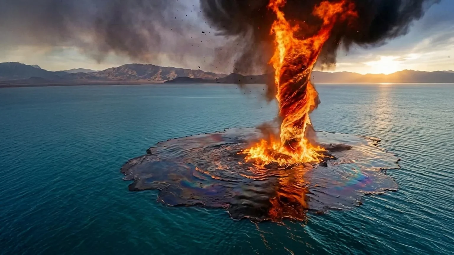 Giant fire tornado could reduce pollution and clean up oil spill more quickly