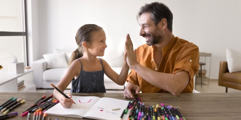 Why do American fathers spend more time raising children than hunter-gatherer fathers?