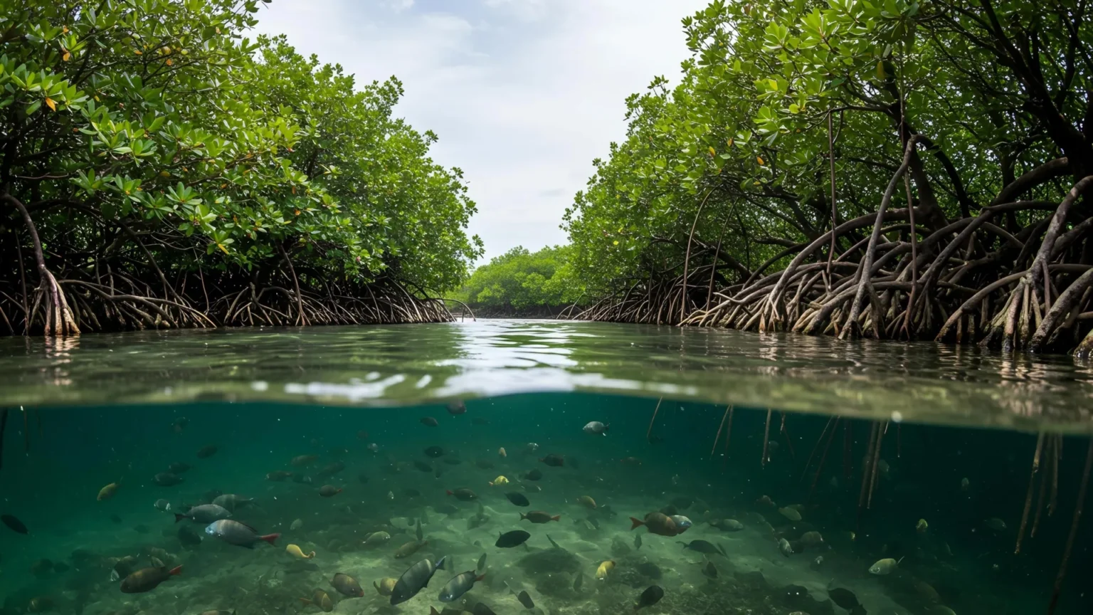 Rising sea levels could submerge mangroves and release huge amounts of carbon.