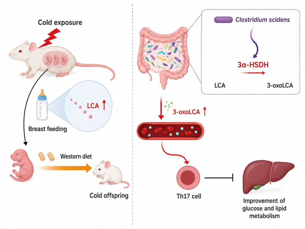 Cold-exposed mothers confer metabolic protection to male rat offspring via milk